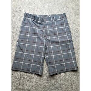 Nike Golf shorts gray plaid size 36
